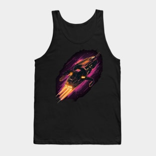 Galactic Adventure - Spaceship Flying in Space Tank Top